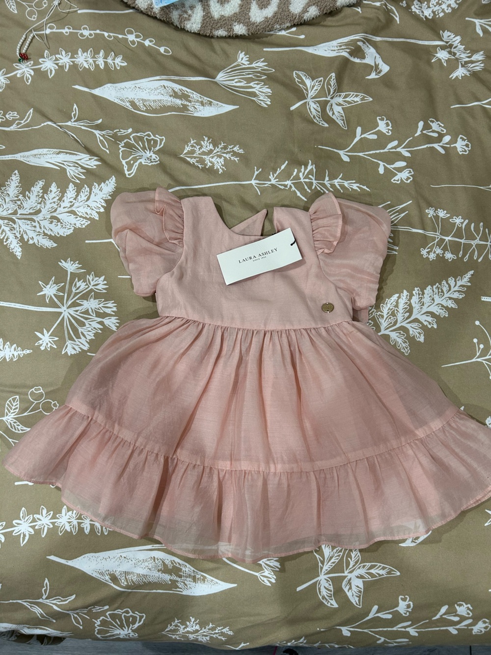 Laura Ashley Blush Pink Ruffle Dress Baby girl 3-6 months